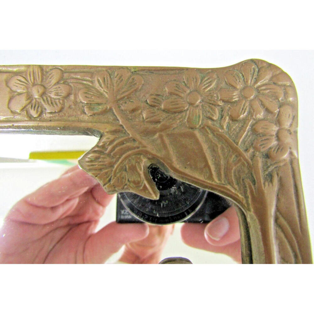 Lady of the Lake Antique Art Nouveau Bronze Free-Standing Table Mirror c. 1910 - Picture 5 of 11